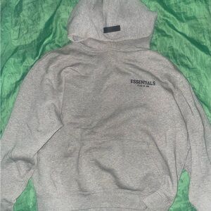 Essentials Fear of God Pull Over Hoodie Heather Grey Size Large